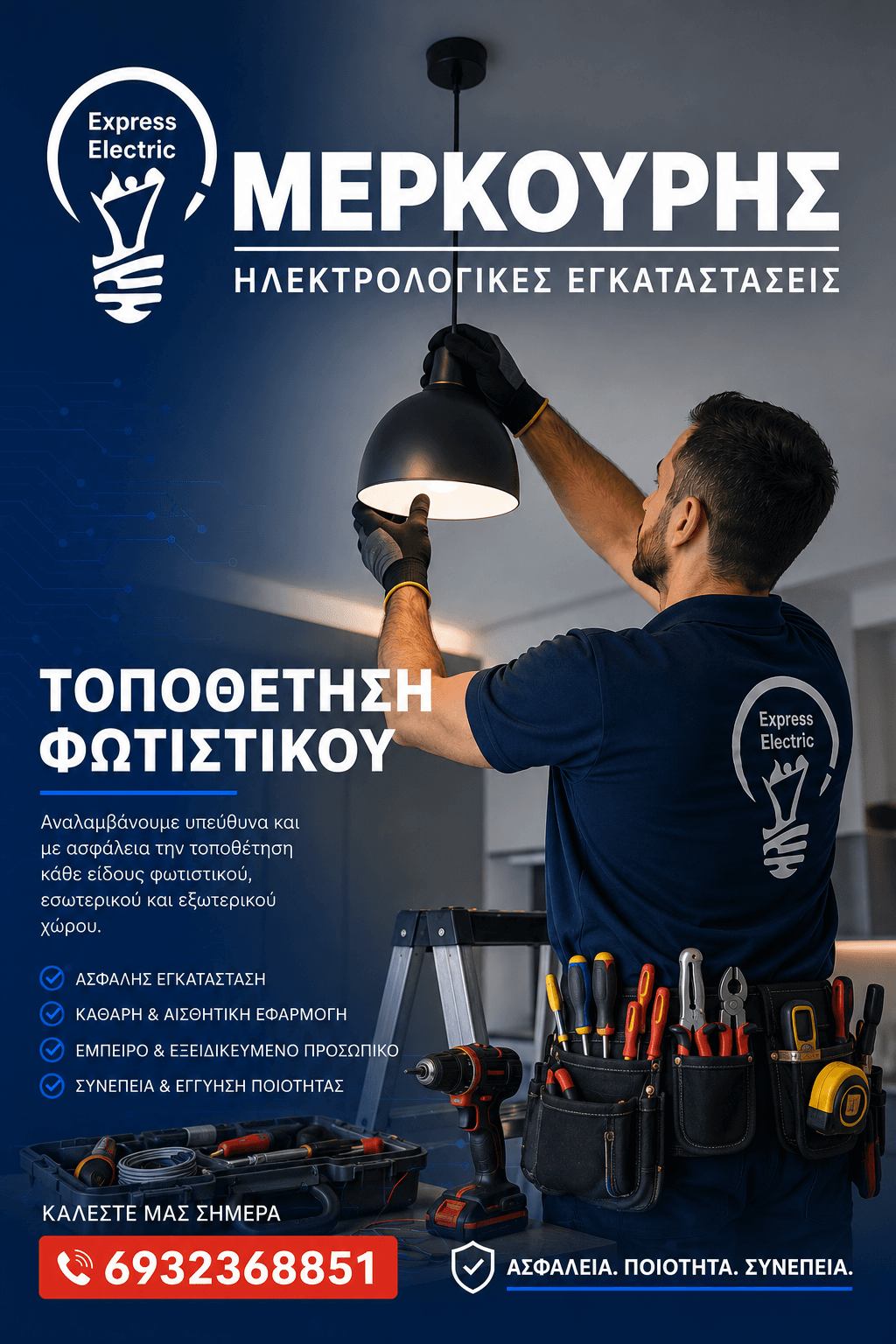 Τοποθέτηση Φωτιστικών